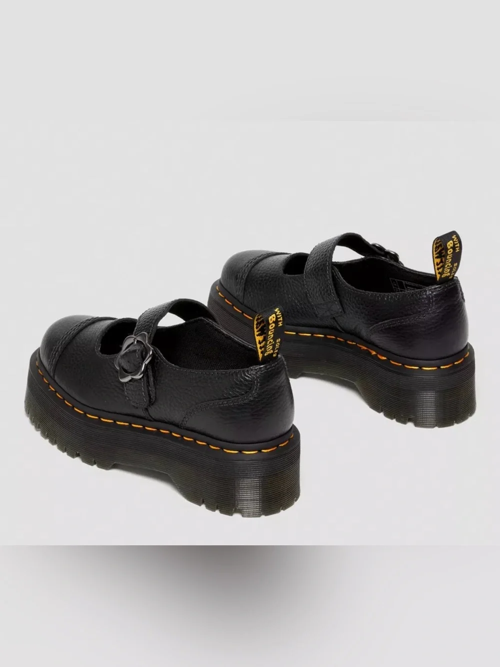 Dr. Martens Addina FLWR Mary Jane Women's Flower Buckle Shoes, Size 11